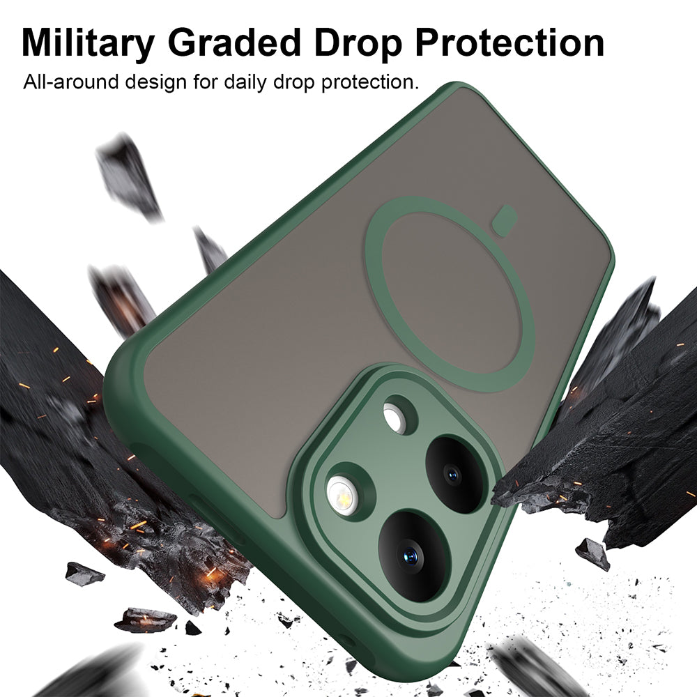 Funda MagSafe para Xiaomi Poco X8 Pro Max, Techsuit, HaloFrost II, Verde
