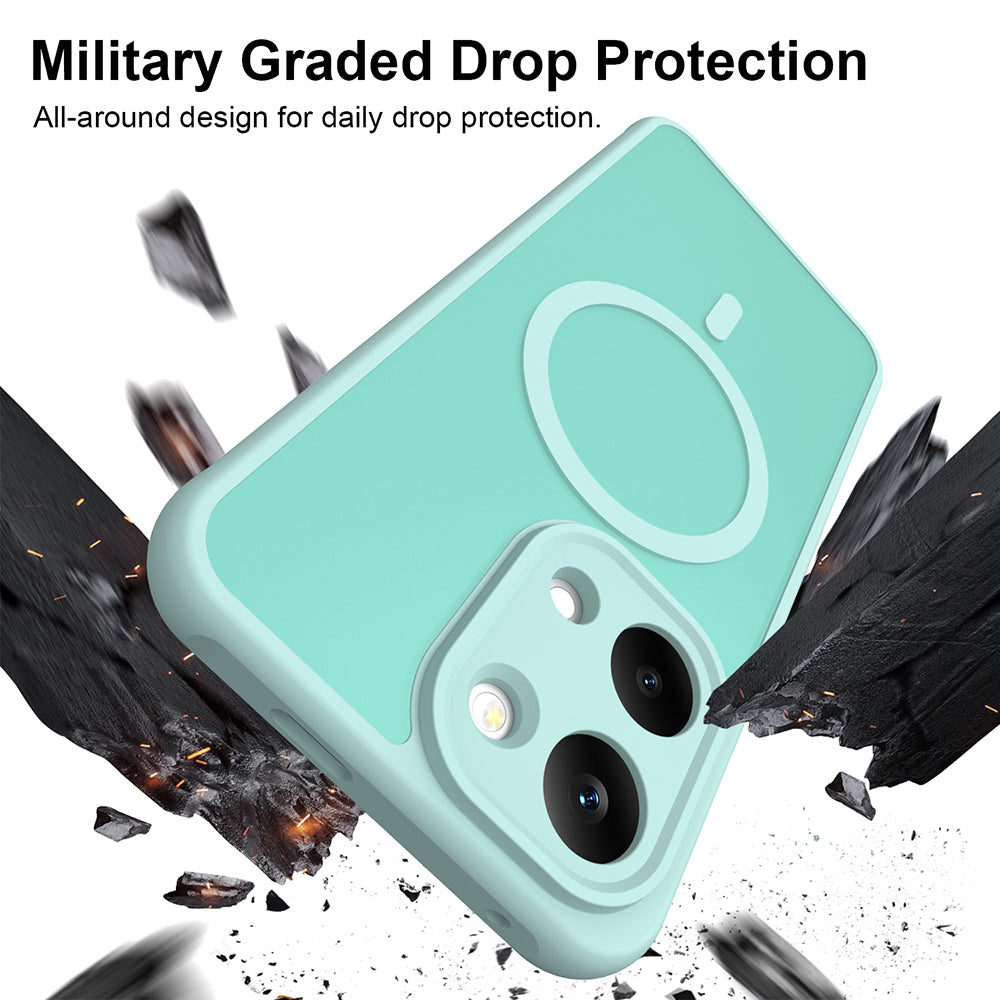 Funda MagSafe para Xiaomi Poco X8 Pro Max, Techsuit, HaloFrost II, Verde Claro