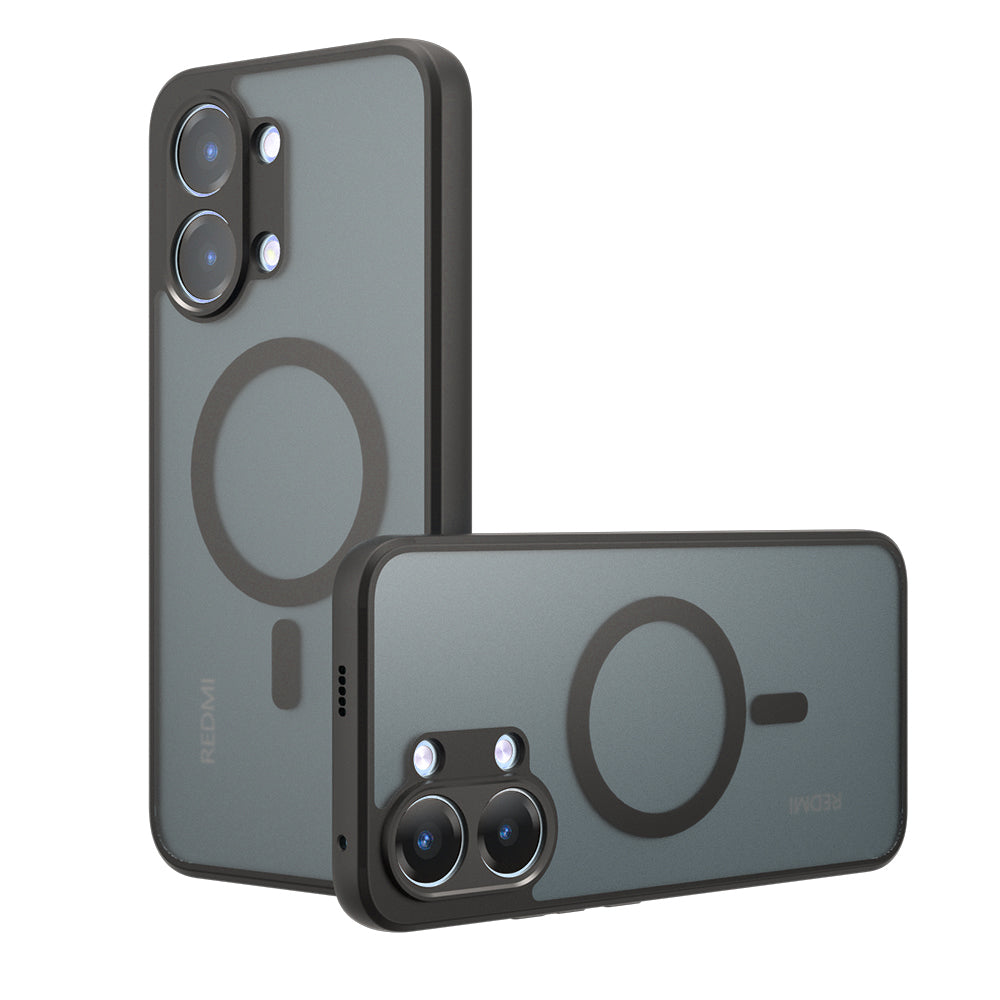Funda MagSafe para Xiaomi Poco X8 Pro Max, Techsuit, PureFrost, Negra Satinada