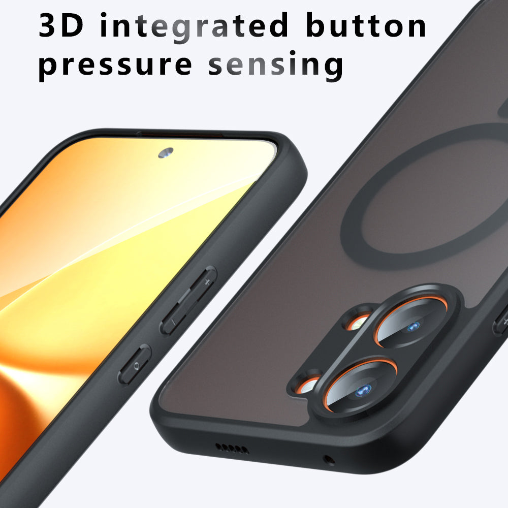 Funda MagSafe para Xiaomi Poco X8 Pro Max, Techsuit, PureFrost, Negra Satinada