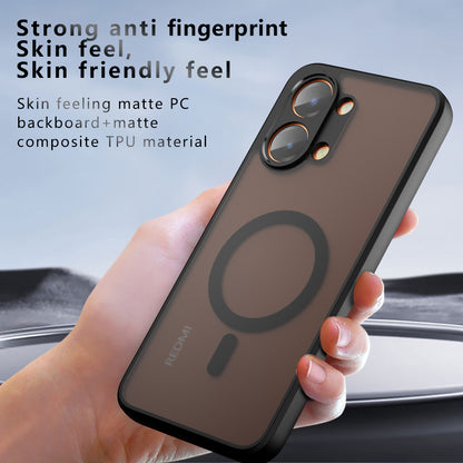 Funda MagSafe para Xiaomi Poco X8 Pro Max, Techsuit, PureFrost, Negra Satinada