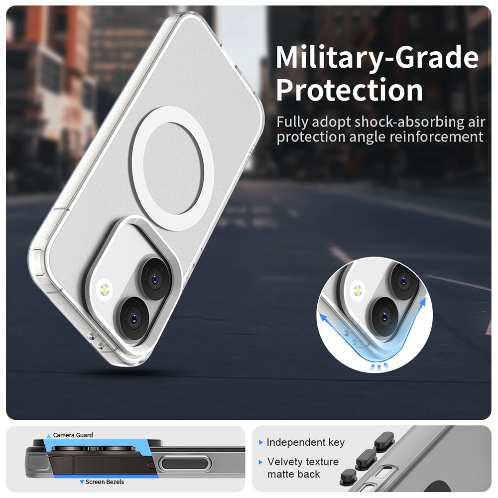 Funda MagSafe para Xiaomi Poco X8 Pro, Techsuit, CandyCase, Blanca