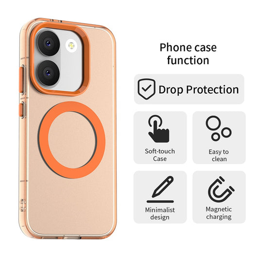Funda MagSafe para Xiaomi Poco X8 Pro, Techsuit, CandyCase, Naranja