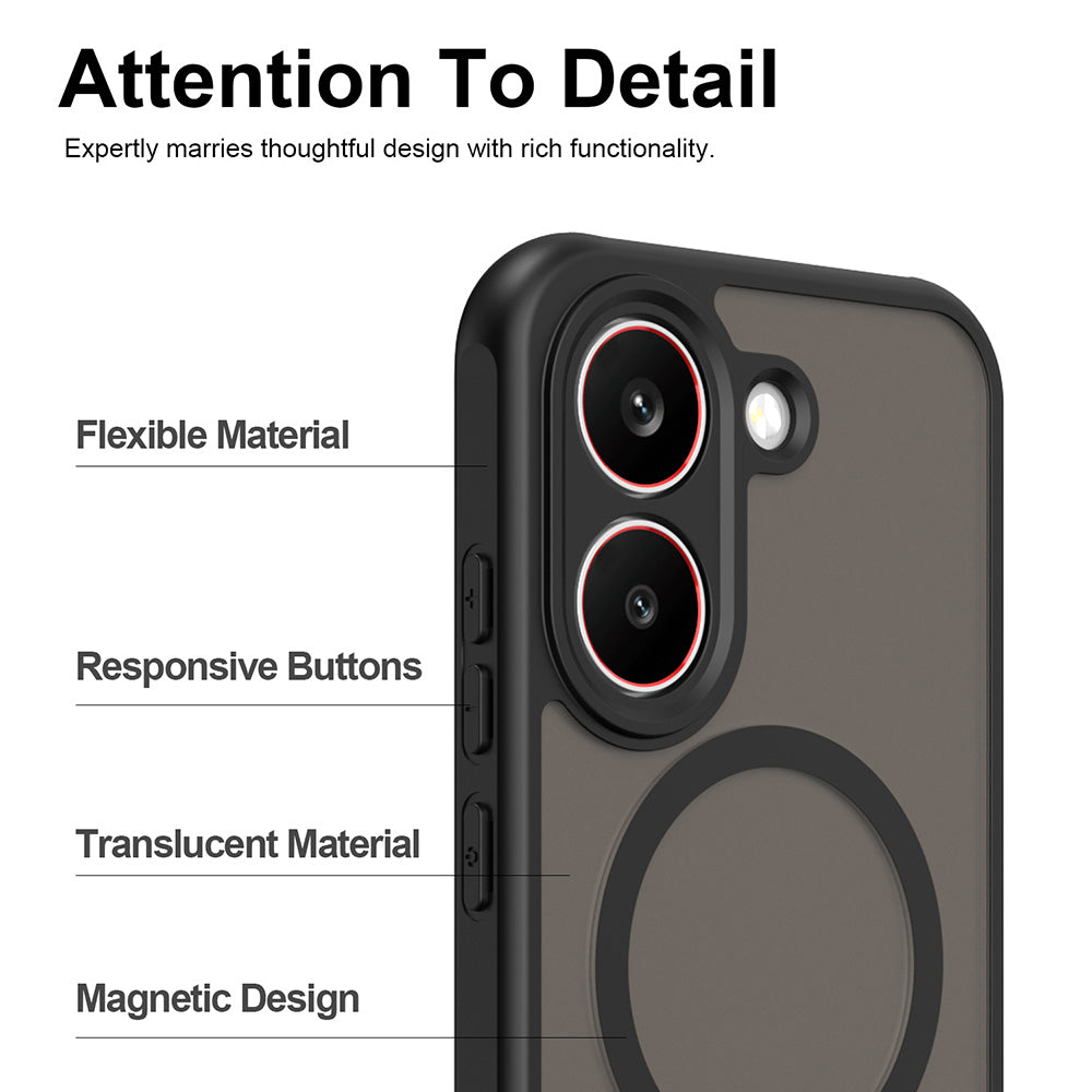 Funda MagSafe para Xiaomi Poco X8 Pro, Techsuit, HaloFrost II, Negra