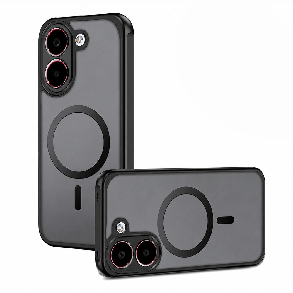 Funda MagSafe para Xiaomi Poco X8 Pro, Techsuit, PureFrost, Negra Satinada