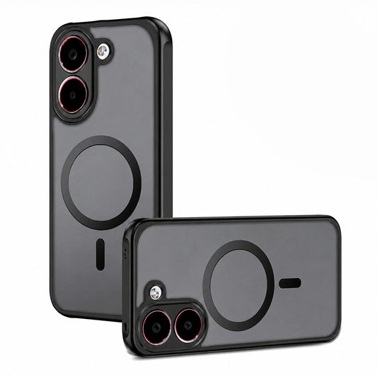 Funda MagSafe para Xiaomi Poco X8 Pro, Techsuit, PureFrost, Negra Satinada