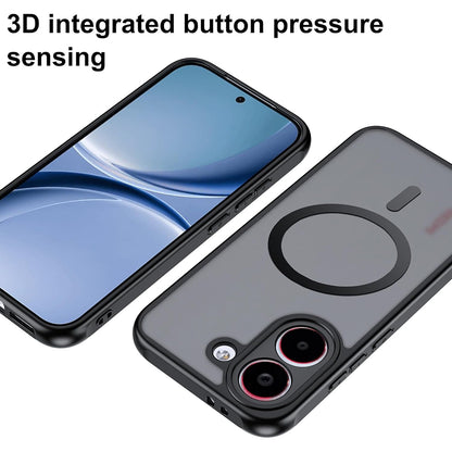 Funda MagSafe para Xiaomi Poco X8 Pro, Techsuit, PureFrost, Negra Satinada