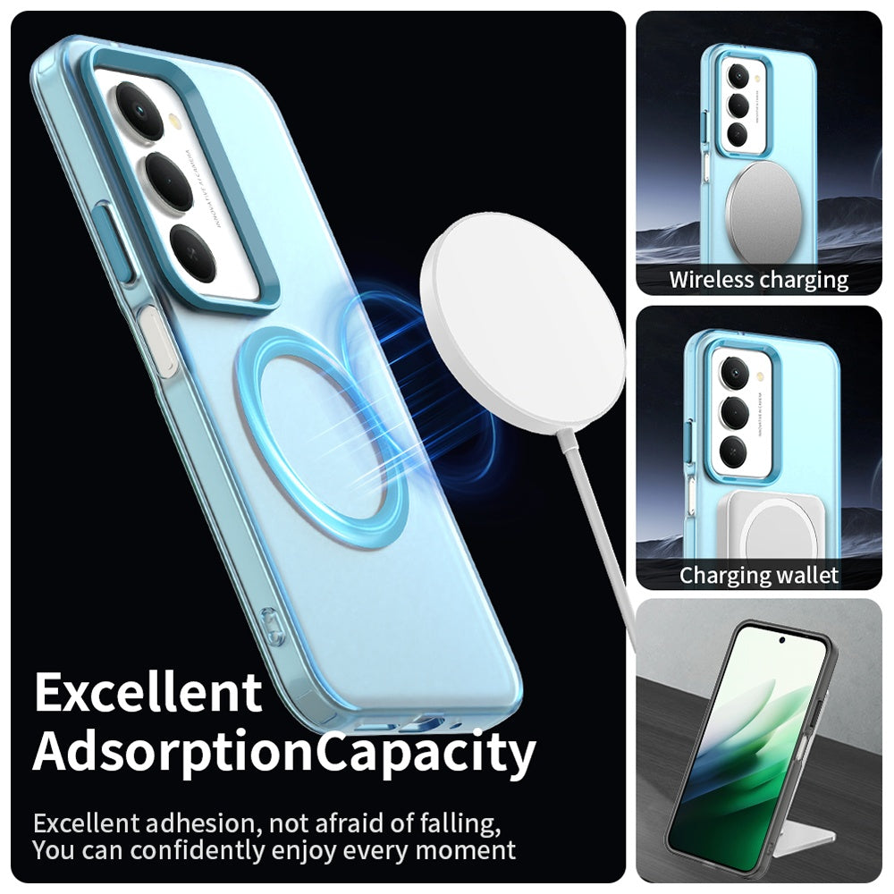 Funda MagSafe para Xiaomi Redmi 15 5G / 15 4G, Techsuit, CandyCase, Azul.