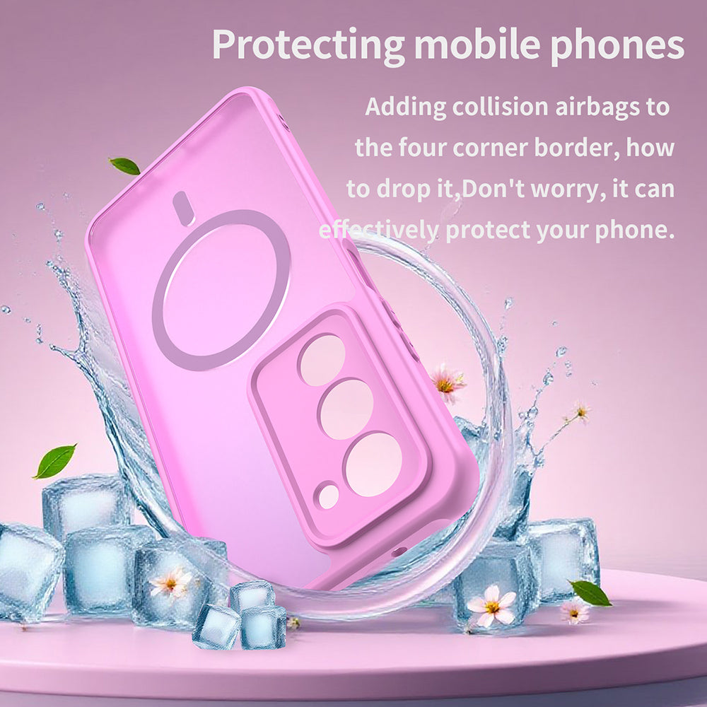 Funda MagSafe para Xiaomi Redmi 15 5G / 15 4G, Techsuit, HaloFrost II, Rosa