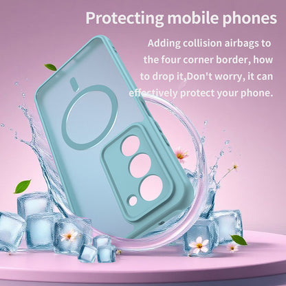 Funda MagSafe para Xiaomi Redmi 15 5G / 15 4G, Techsuit, HaloFrost II, Verde Claro