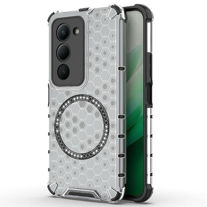 Funda MagSafe para Xiaomi Redmi 15 5G / 15 4G, Techsuit, HoneyComb Shield, Blanca