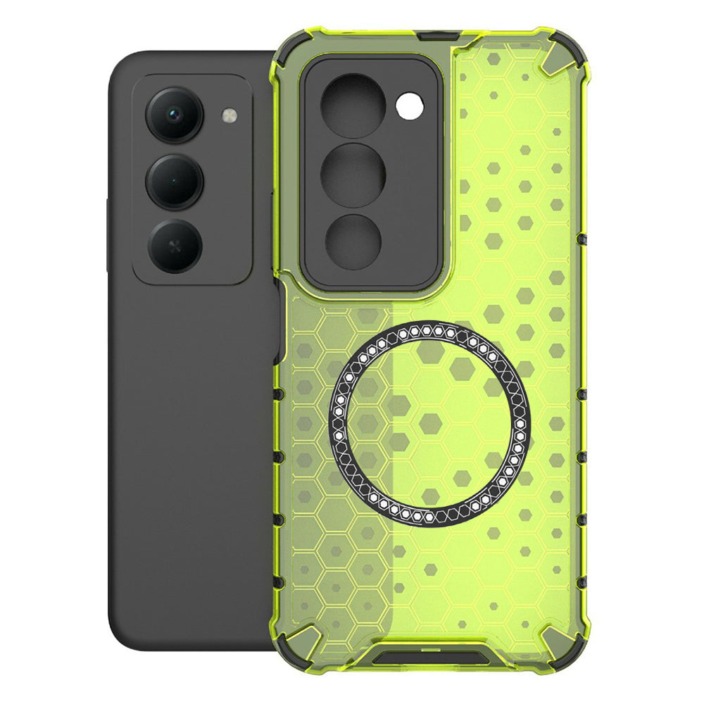 Funda MagSafe para Xiaomi Redmi 15 5G / 15 4G, Techsuit, HoneyComb Shield, Verde