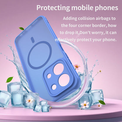 Funda MagSafe para Xiaomi Redmi 15C 5G / 15C 4G, Techsuit, HaloFrost II, Azul