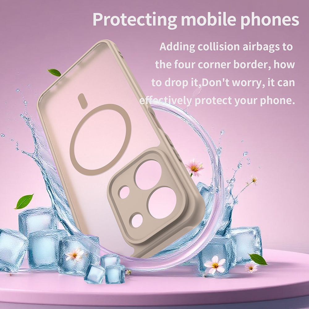 Funda MagSafe para Xiaomi Redmi 15C 5G / 15C 4G, Techsuit, HaloFrost II, Dorada