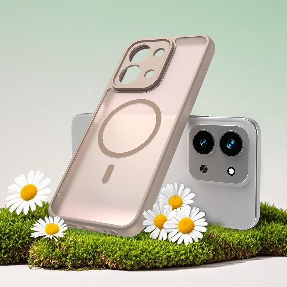 Funda MagSafe para Xiaomi Redmi 15C 5G / 15C 4G, Techsuit, HaloFrost II, Dorada