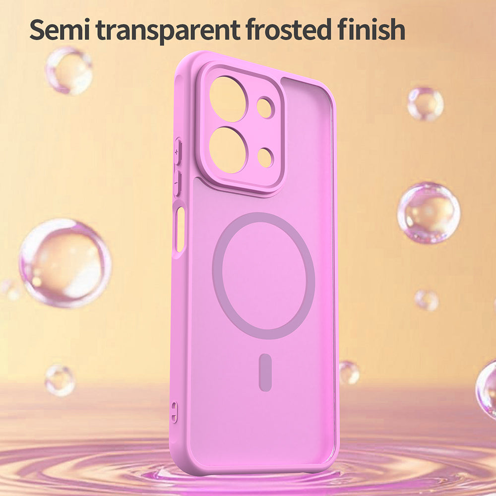 Funda MagSafe para Xiaomi Redmi 15C 5G / 15C 4G, Techsuit, HaloFrost II, Rosa