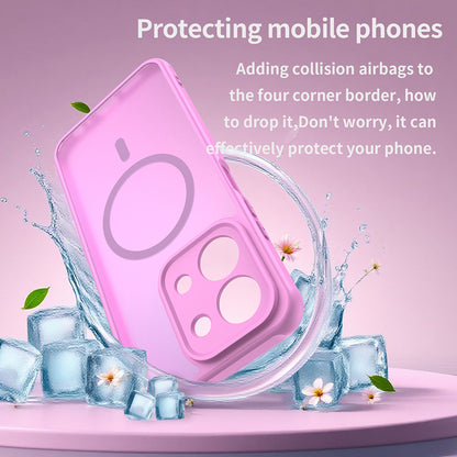 Funda MagSafe para Xiaomi Redmi 15C 5G / 15C 4G, Techsuit, HaloFrost II, Rosa