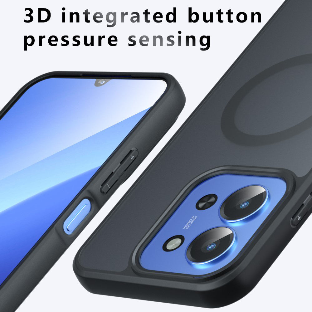 Funda MagSafe para Xiaomi Redmi 15C 5G / 15C 4G, Techsuit, PureFrost, Negra Satinada