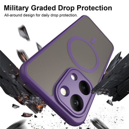 Funda MagSafe para Xiaomi Redmi 17 5G / 17 4G, Techsuit, HaloFrost II, Morado