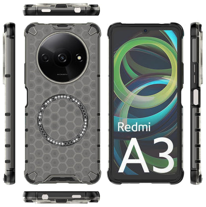 Funda MagSafe para Xiaomi Redmi A3x / A3, Techsuit, HoneyComb Shield, Negra