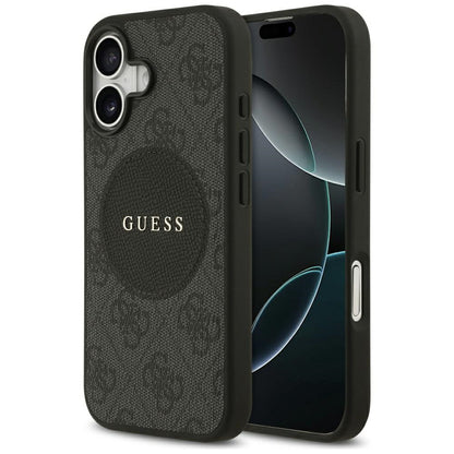 Funda MagSafe para Apple iPhone 17, Guess, 4G Circle Classic Logo, Negra