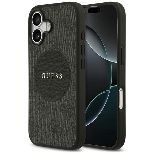 Funda MagSafe para Apple iPhone 17, Guess, 4G Circle Classic Logo, Negra