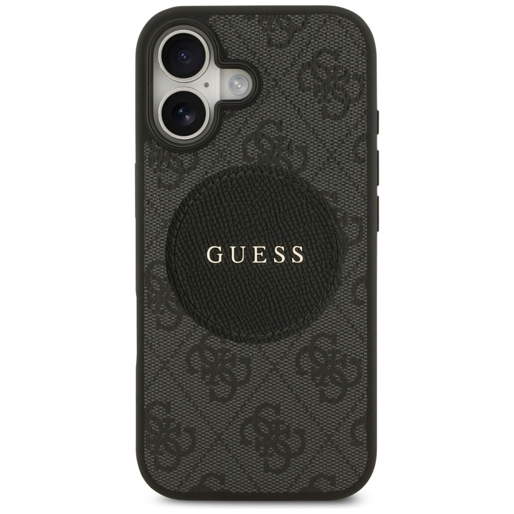 Funda MagSafe para Apple iPhone 17, Guess, 4G Circle Classic Logo, Negra