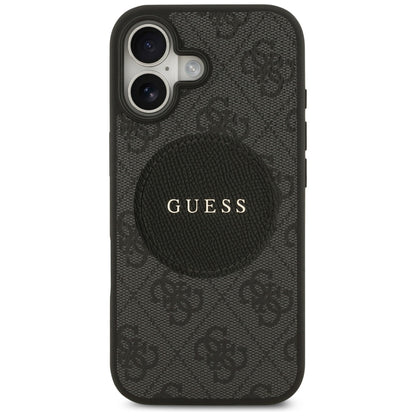 Funda MagSafe para Apple iPhone 17, Guess, 4G Circle Classic Logo, Negra