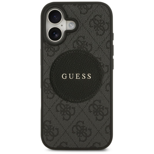 Funda MagSafe para Apple iPhone 17, Guess, 4G Circle Classic Logo, Negra