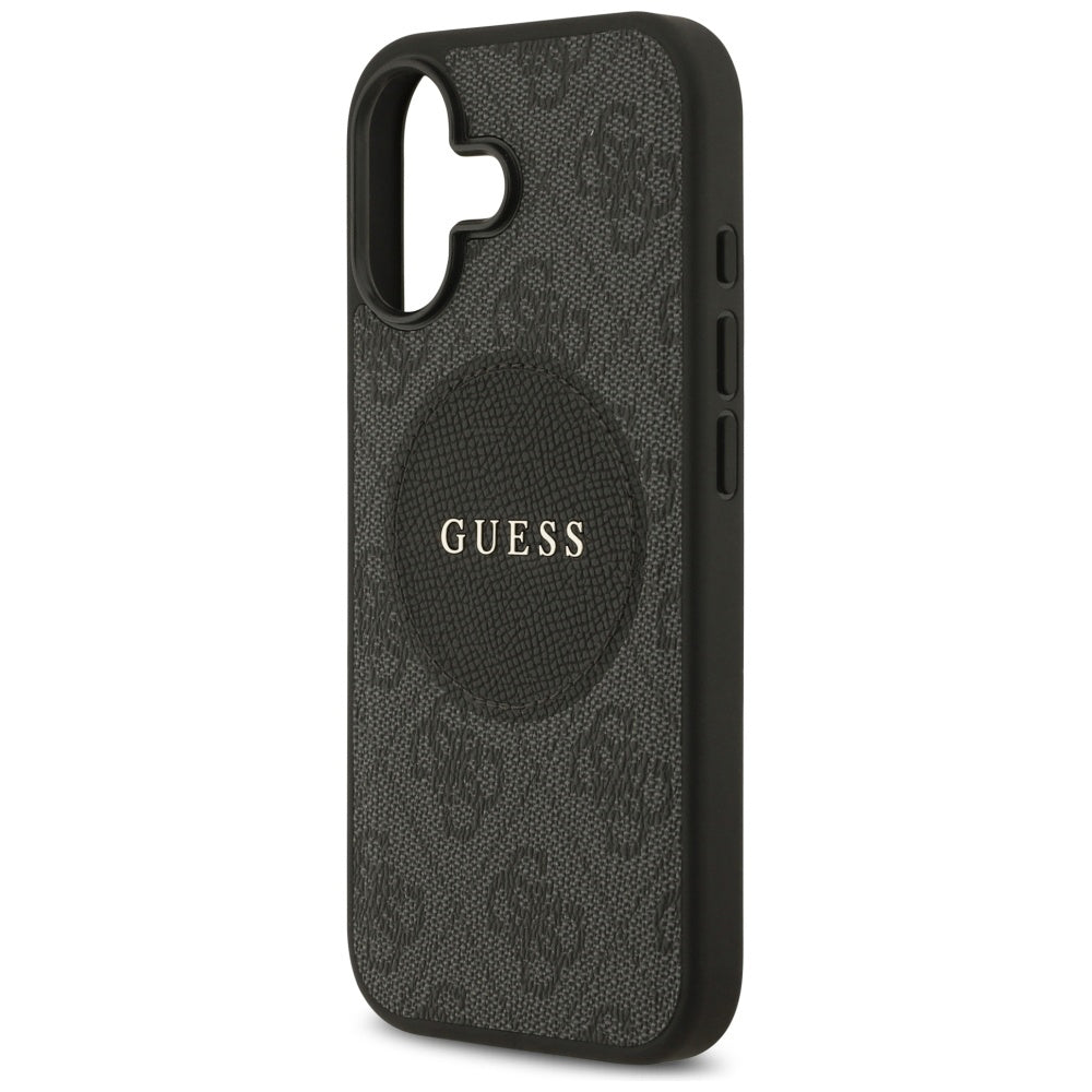 Funda MagSafe para Apple iPhone 17, Guess, 4G Circle Classic Logo, Negra