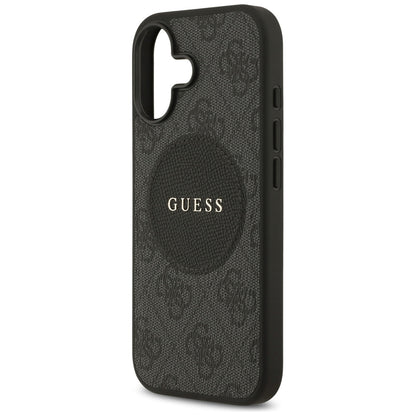 Funda MagSafe para Apple iPhone 17, Guess, 4G Circle Classic Logo, Negra