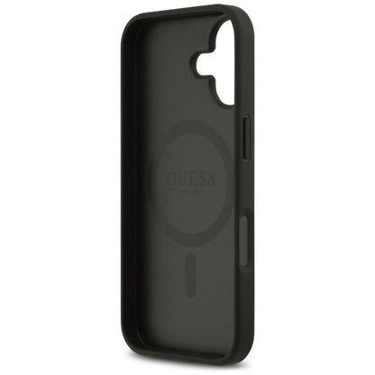 Funda MagSafe para Apple iPhone 17, Guess, 4G Circle Classic Logo, Negra