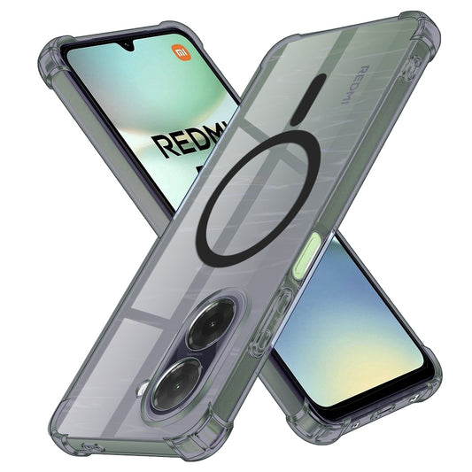 Funda MagSafe para Xiaomi Redmi A5 4G (Estándar), Techsuit, Transparente a prueba de golpes, Ahumada