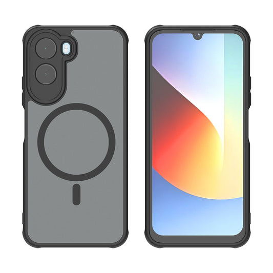 Funda MagSafe para Xiaomi Redmi A7 Pro 4G, Techsuit, HaloFrost II, Negra