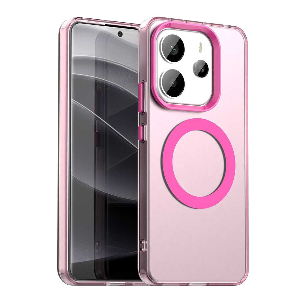 Funda MagSafe para Xiaomi Redmi Note 14 4G (Estándar), Techsuit, CandyCase, Rosa