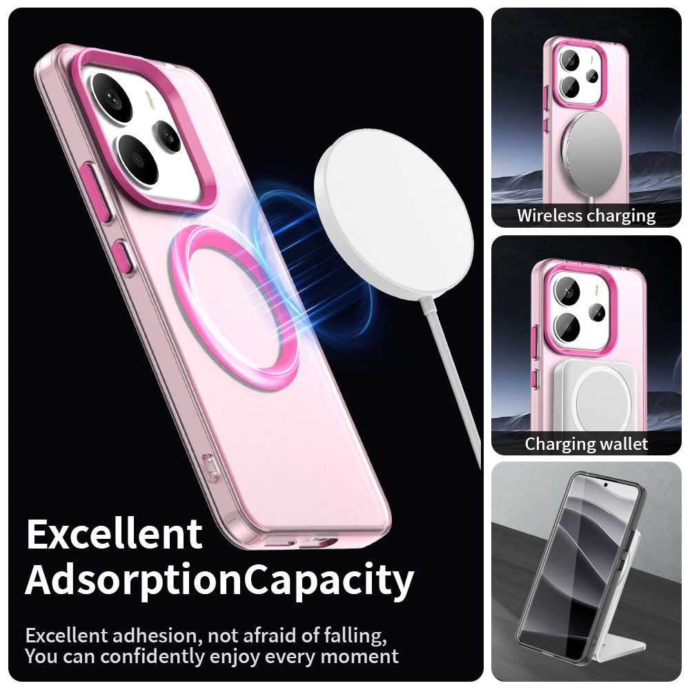 Funda MagSafe para Xiaomi Redmi Note 14 4G (Estándar), Techsuit, CandyCase, Rosa