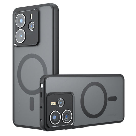 Funda MagSafe para Xiaomi Redmi Note 14 4G (Estándar), Techsuit, PureFrost, Negra