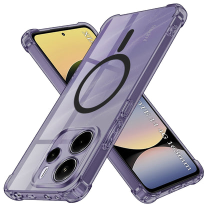 Funda MagSafe para Xiaomi Redmi Note 14 4G (Estándar), Techsuit, Transparente a prueba de golpes, Ahumado