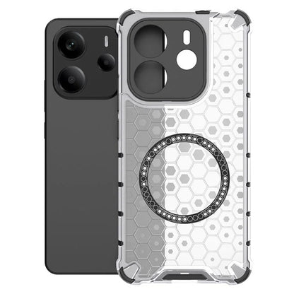 Funda MagSafe para Xiaomi Redmi Note 14 5G, Techsuit, HoneyComb Shield, Blanca