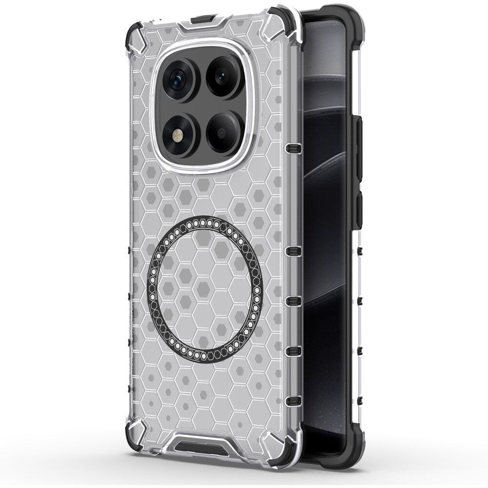 Funda MagSafe para Xiaomi Redmi Note 14 Pro 4G, Techsuit, HoneyComb Shield, Blanca