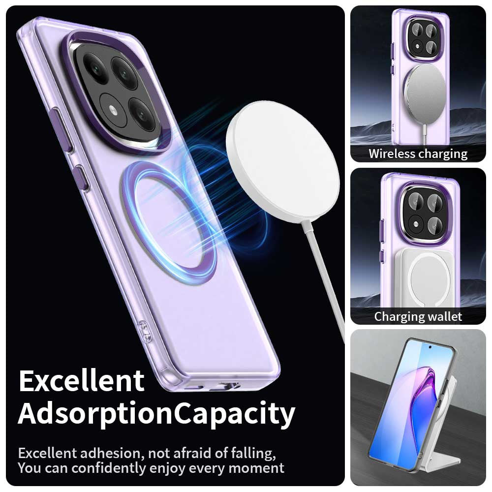 Funda MagSafe para Xiaomi Redmi Note 14 Pro+ 5G, Techsuit, CandyCase, Morado