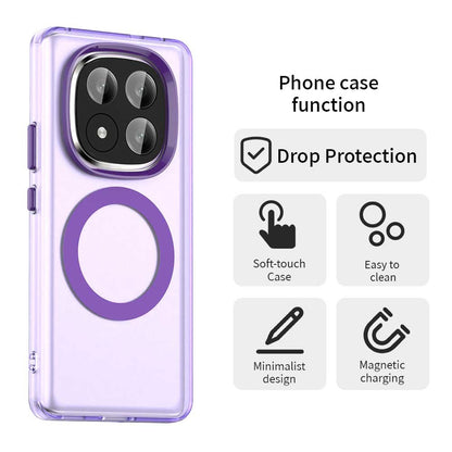 Funda MagSafe para Xiaomi Redmi Note 14 Pro+ 5G, Techsuit, CandyCase, Morado