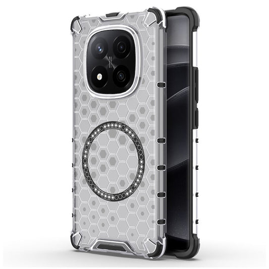 Funda MagSafe para Xiaomi Redmi Note 14 Pro+ 5G, Techsuit, HoneyComb Shield, Blanca