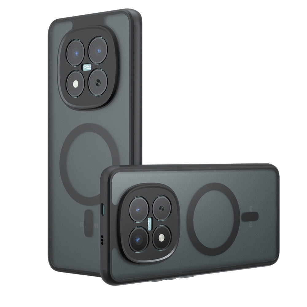 Funda MagSafe para Xiaomi Redmi Note 15 Pro 4G, Techsuit, PureFrost, Negra Satinada