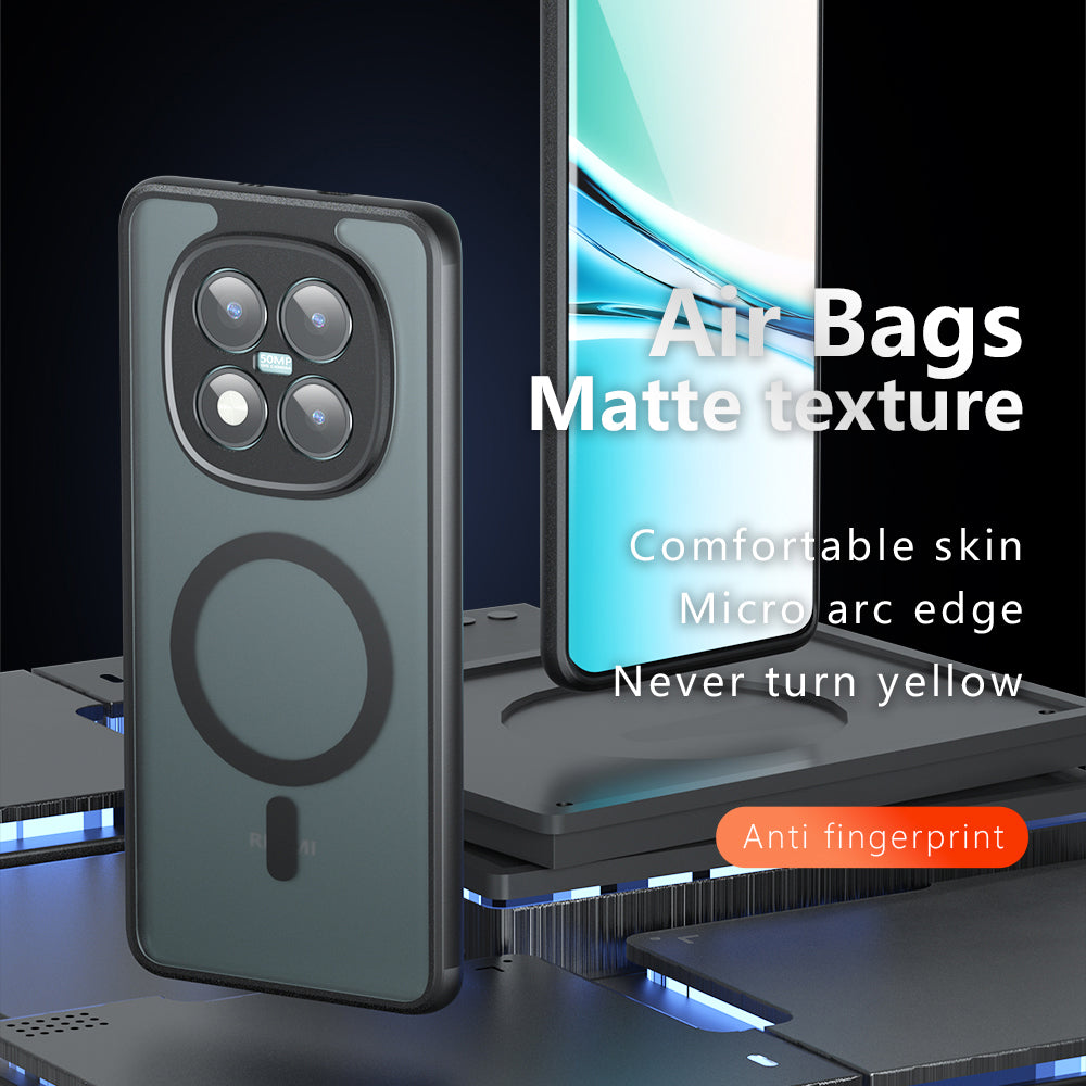 Funda MagSafe para Xiaomi Redmi Note 15 Pro 4G, Techsuit, PureFrost, Negra Satinada