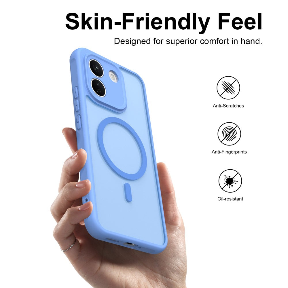 Funda MagSafe para Xiaomi Redmi Note 17 4G / Note 17 5G, Techsuit, HaloFrost II, azul