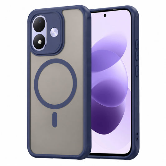 Funda MagSafe para Xiaomi Redmi Note 17 4G / Note 17 5G, Techsuit, HaloFrost II, azul marino
