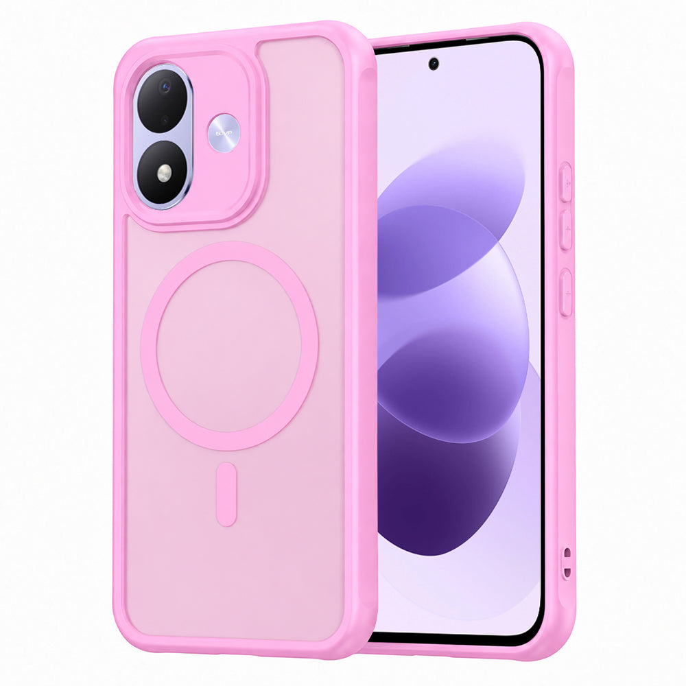 Funda MagSafe para Xiaomi Redmi Note 17 4G / Note 17 5G, Techsuit, HaloFrost II, rosa
