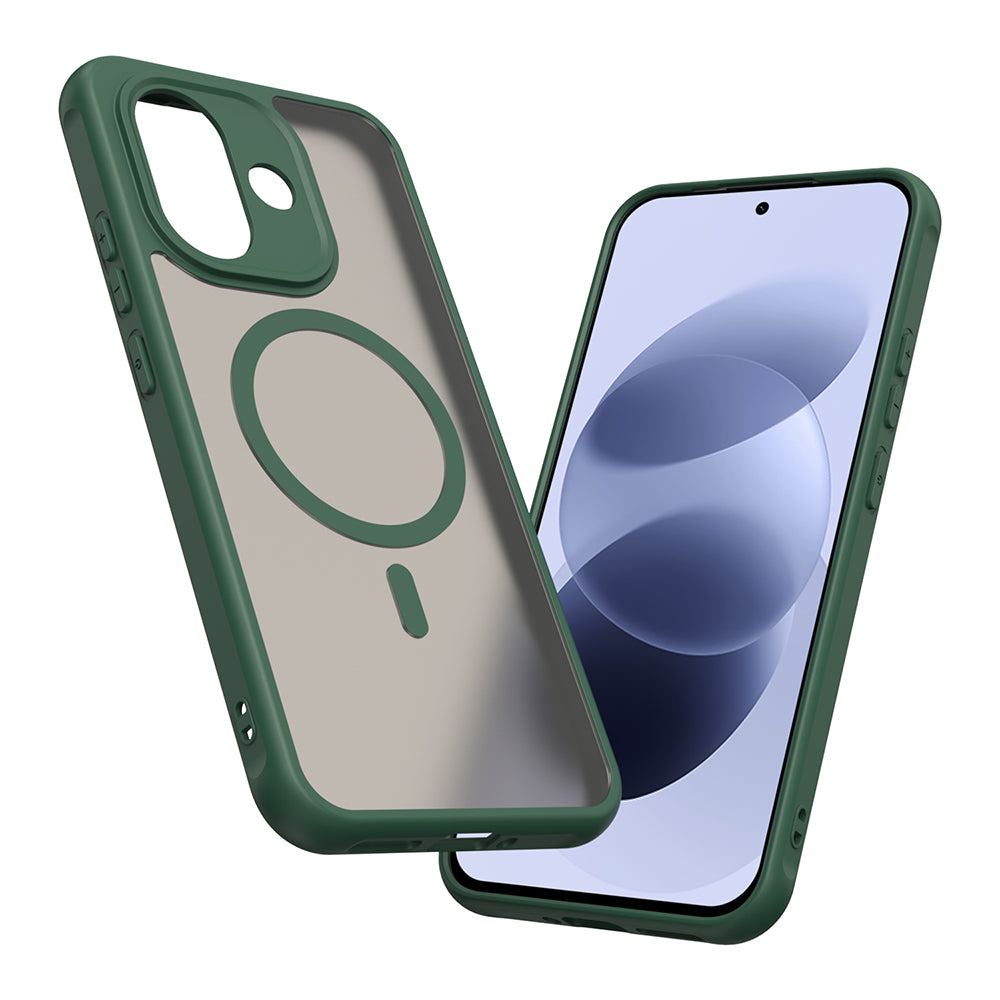 Funda MagSafe para Xiaomi Redmi Note 17 4G / Note 17 5G, Techsuit, HaloFrost II, Verde