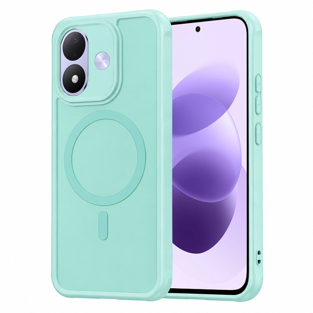 Funda MagSafe para Xiaomi Redmi Note 17 4G / Note 17 5G, Techsuit, HaloFrost II, verde claro